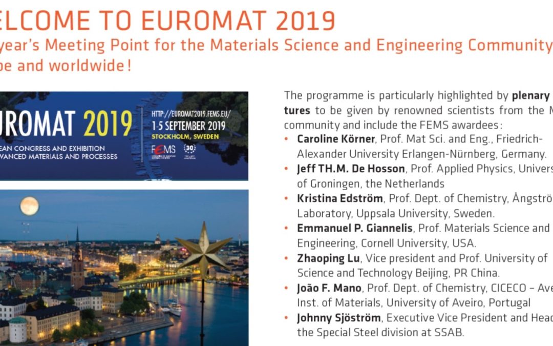 FEMS latest Newsletter and upcoming EUROMAT 2019