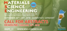 Materials Science and Engineering Congress – MSE 2018